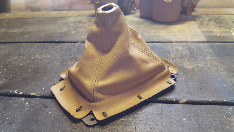 Cleaning the edges of the shifter boot is much easier with it removed from the console